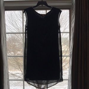 Black sheer dress with silver body. Junior M.